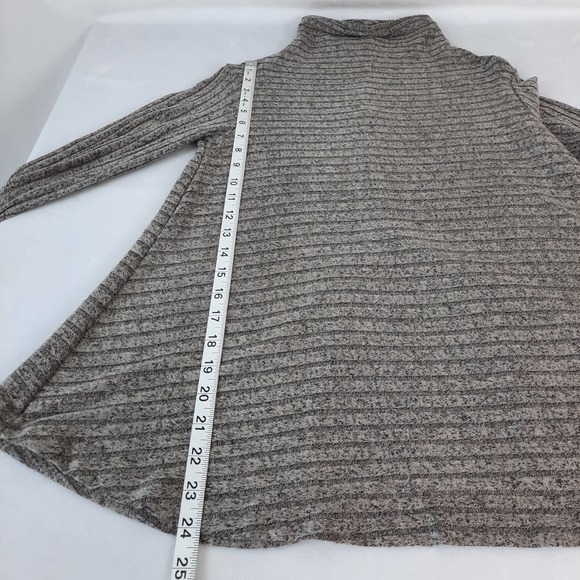 Renee C Long Sleeve Gray Lightweight Mock Neck Sweater, Small - Picture 9 of 13